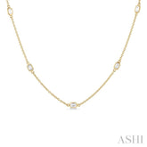 1 ctw Emerald Cut Diamond Fashion Necklace in 14K Yellow Gold